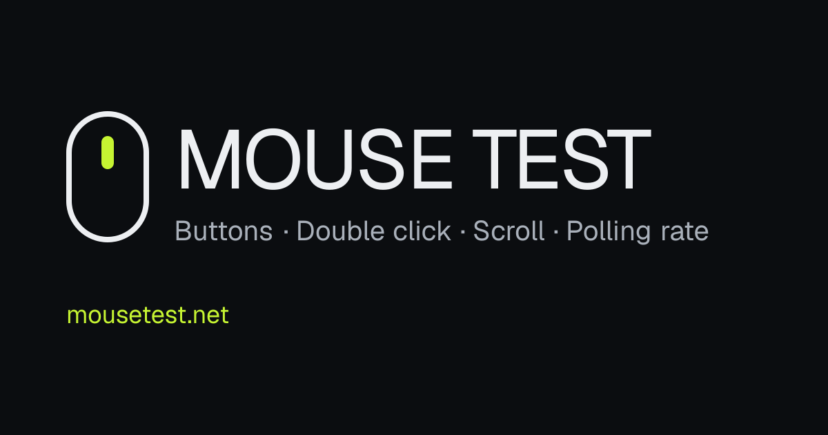 Mouse Test - Free Online Mouse Tester for Every Button